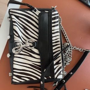 Rebecca Minkoff mini MAC bag calfskin zebra print